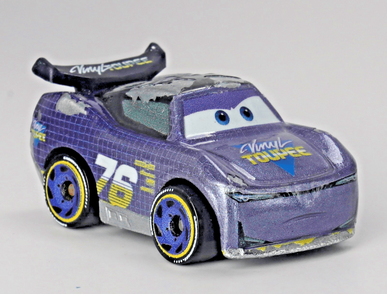 Disney Pixar Cars ~ Mini Racers ~ WILL RUSCH #76 / Vinyl Toupee ~ Diecast