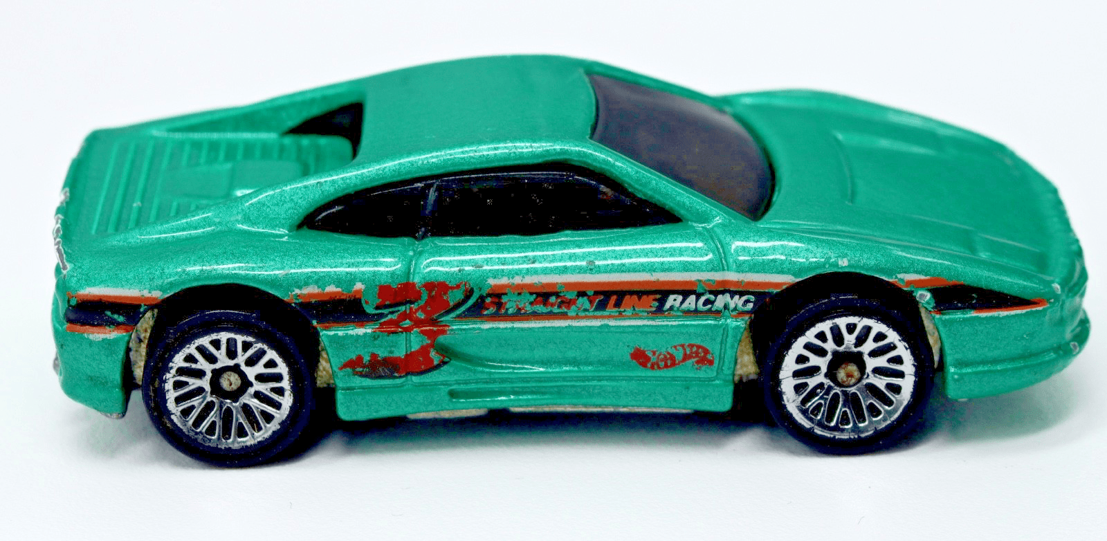 1995 Hot Wheels ~ FERRARI 355 ~ Green Racing Diecast 1:64 - Thumbnail 3