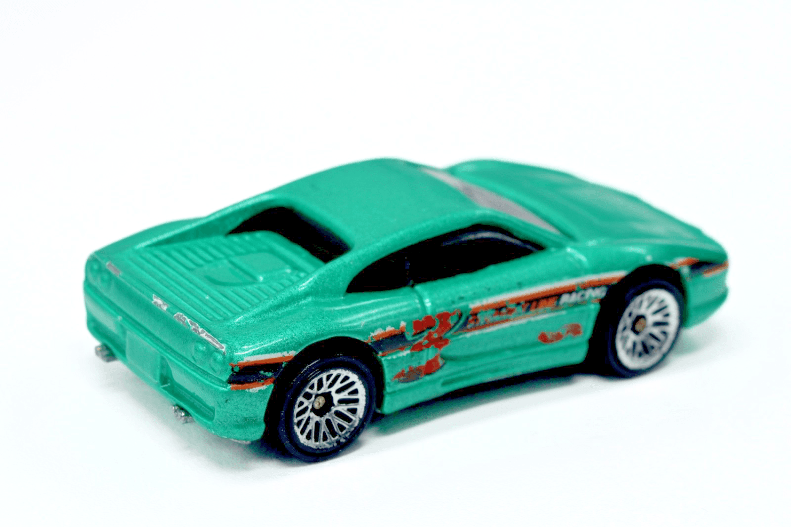 1995 Hot Wheels ~ FERRARI 355 ~ Green Racing Diecast 1:64 - Thumbnail 5