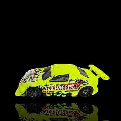 Hot Wheels 2009 Yellow Amazoom - Thumbnail 2