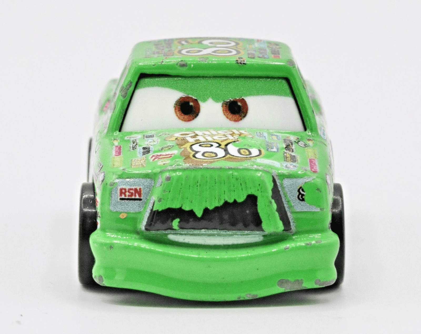 Disney Pixar Cars ~ Mini Racers ~ CHICK HICKS #86 ~ Green HTB 1:100 Scale - Thumbnail 4