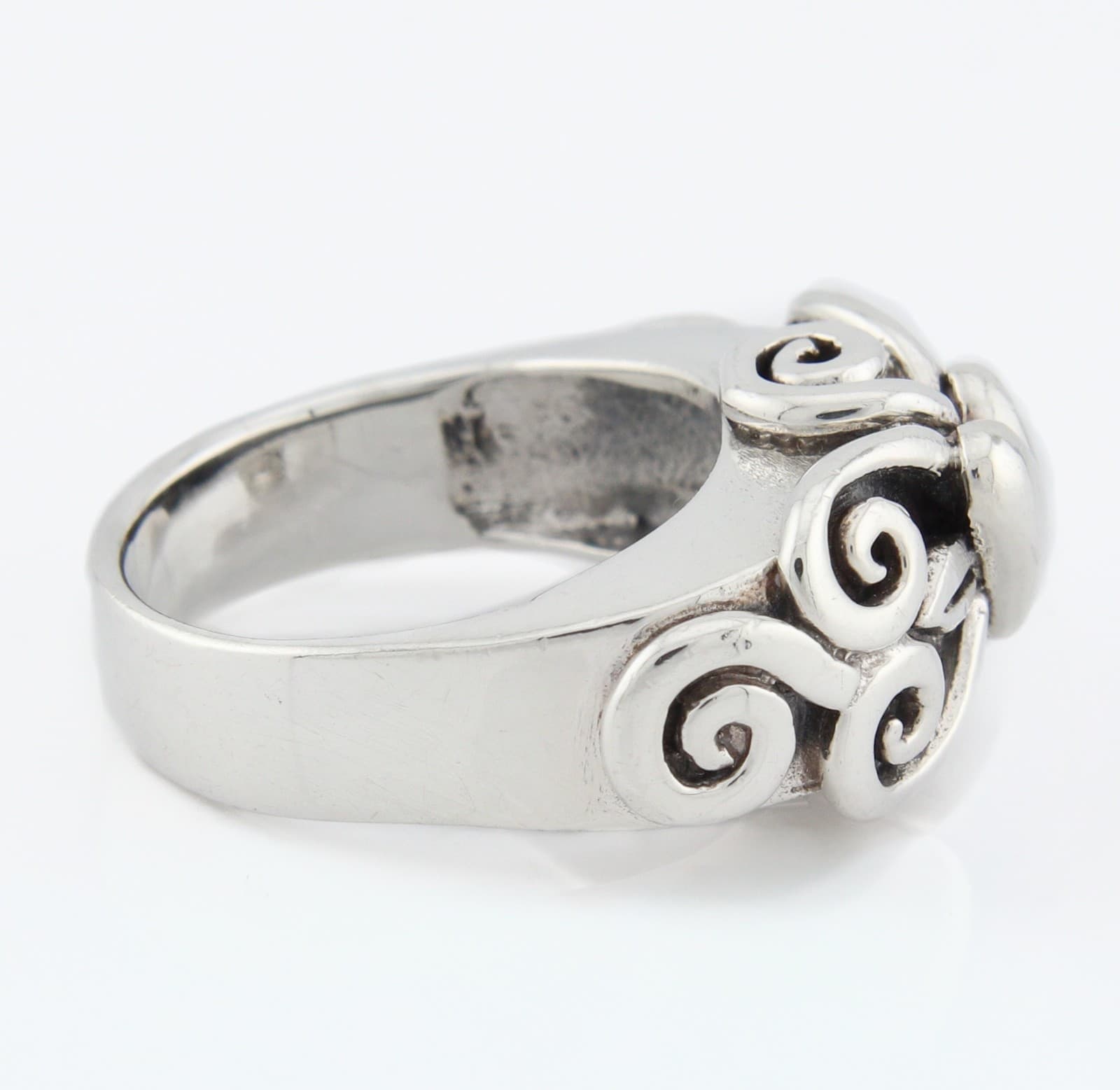 SWIRL HEART ARTIST MADE STERLING SILVER Size 6 1/2 - Thumbnail 5