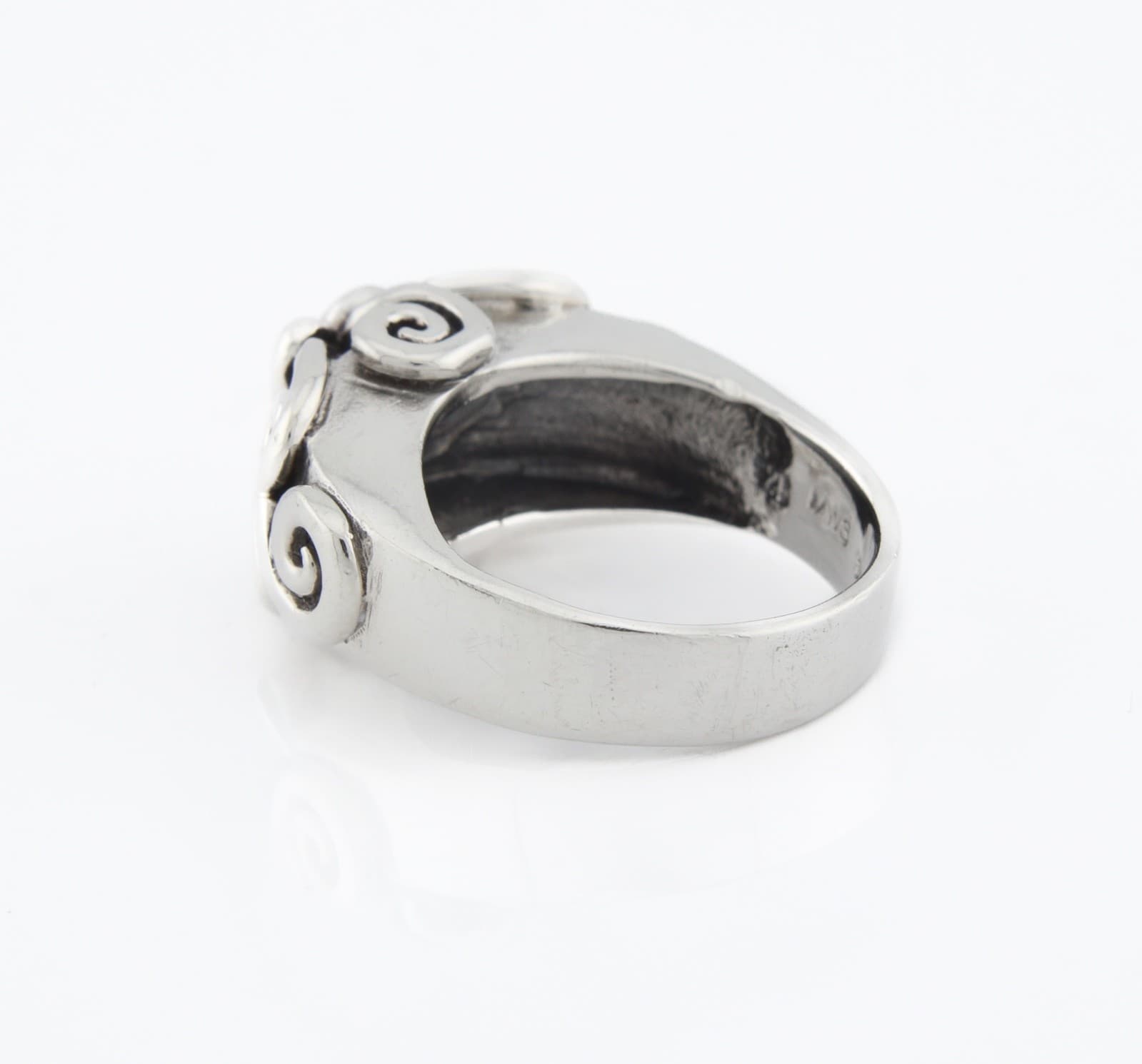 SWIRL HEART ARTIST MADE STERLING SILVER Size 6 1/2 - Thumbnail 7