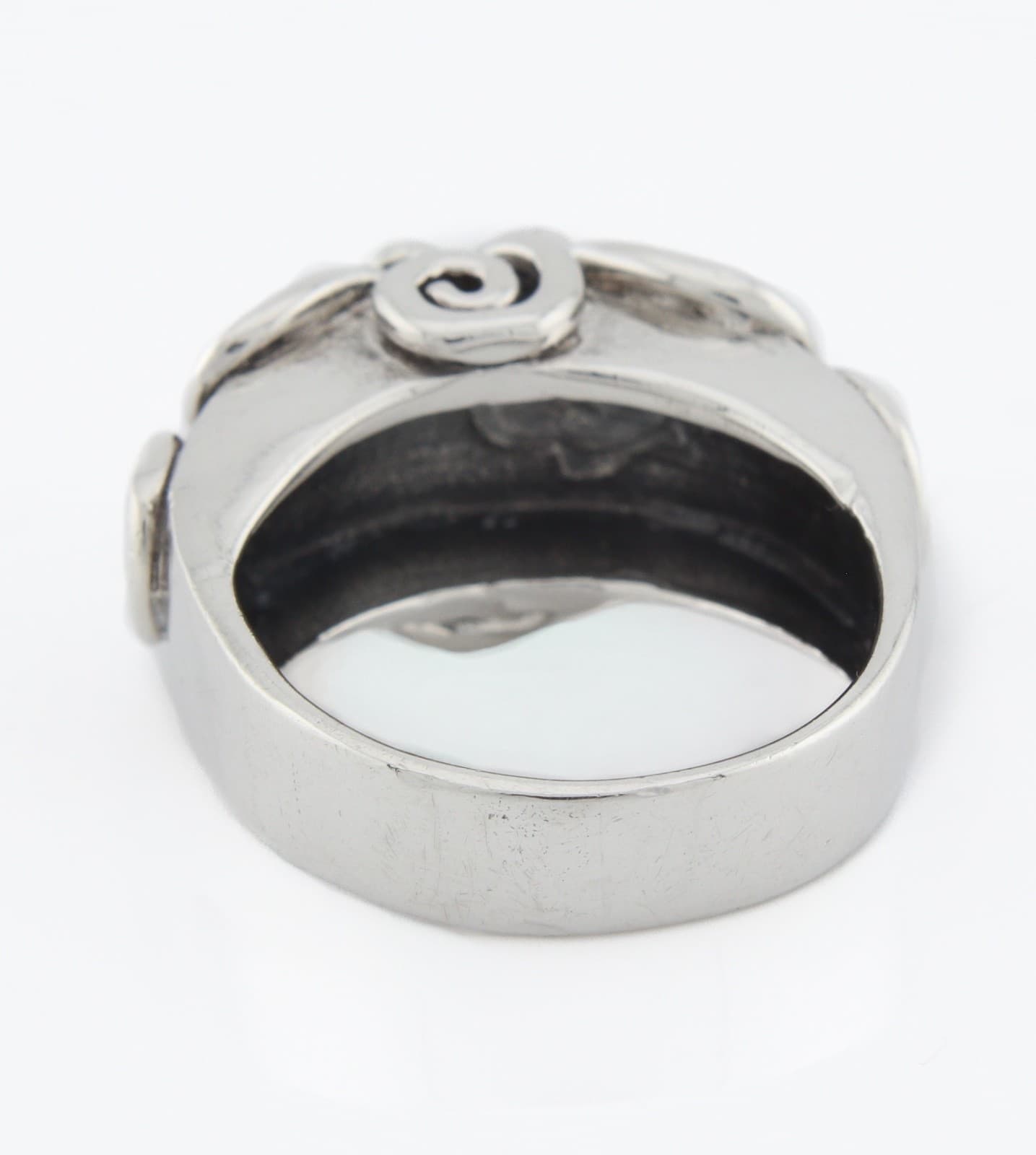 SWIRL HEART ARTIST MADE STERLING SILVER Size 6 1/2 - Thumbnail 8