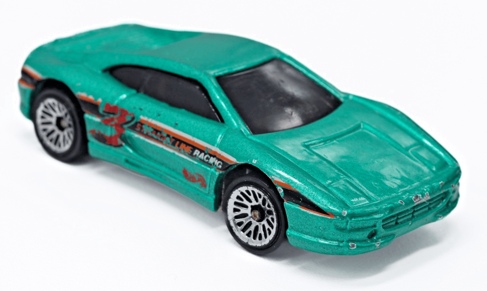 1995 Hot Wheels ~ FERRARI 355 ~ Green Racing Diecast 1:64