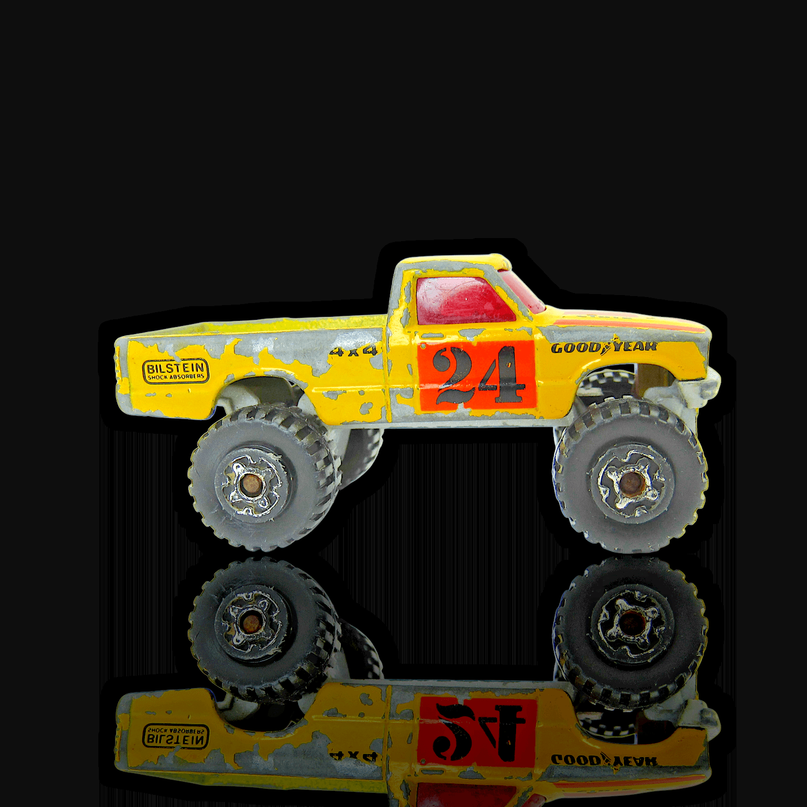 Matchbox 1981 4x4 Pickup ~ #24 ~ Yellow ~ Goodyear Bilstein 1/64