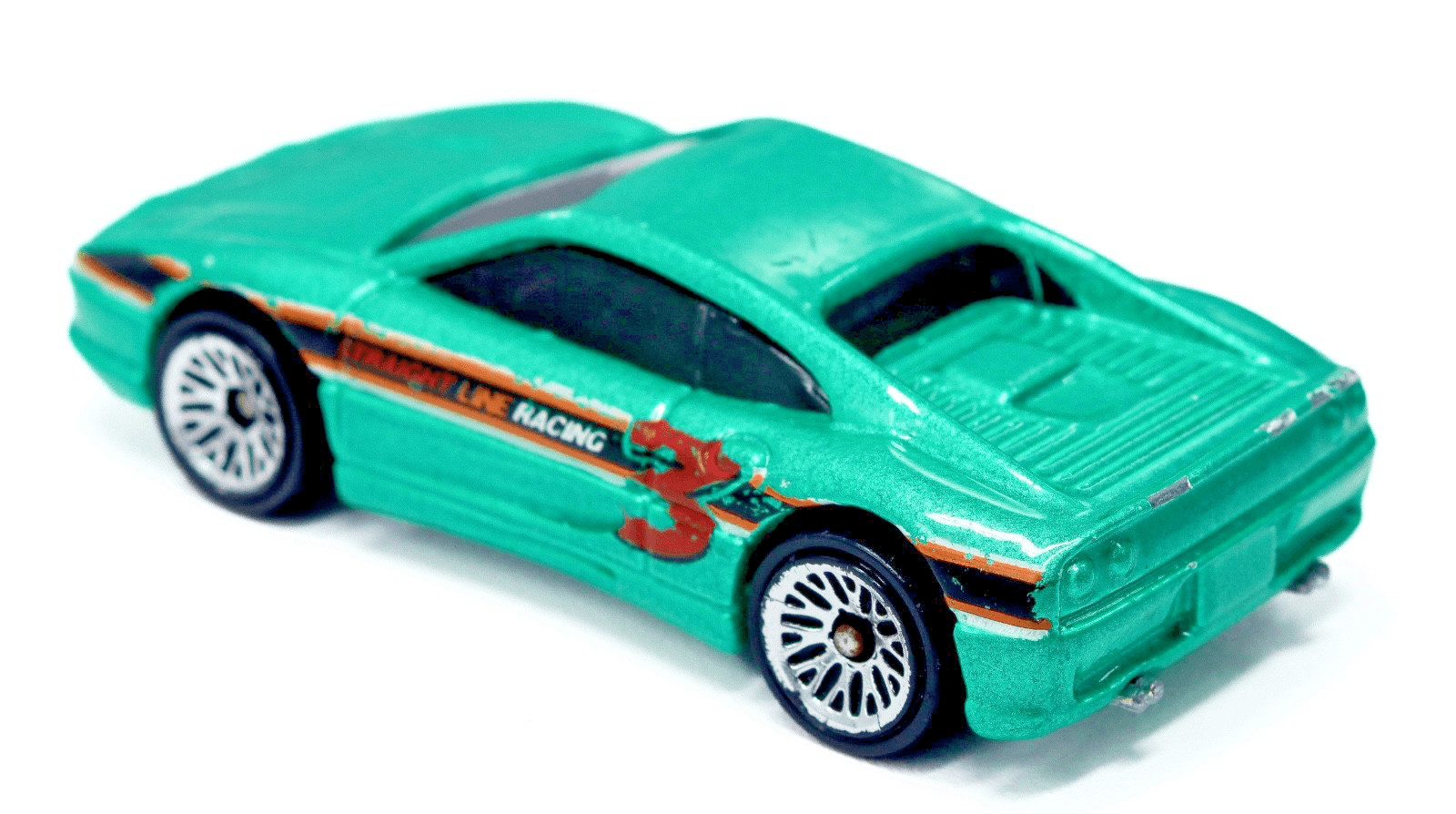 1995 Hot Wheels ~ FERRARI 355 ~ Green Racing Diecast 1:64 - Thumbnail 6