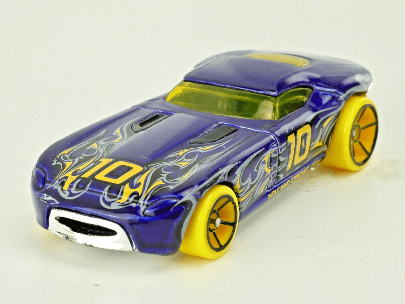 2008 Hot Wheels ~ FAST FELION ~ VOLCANO CIRCUIT #10 ~ 1:64 ~ Blue ~ Diecast - Thumbnail 2