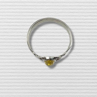 STERLING SILVER BALTIC AMBER STONE RING SIZE 8 - Thumbnail 4
