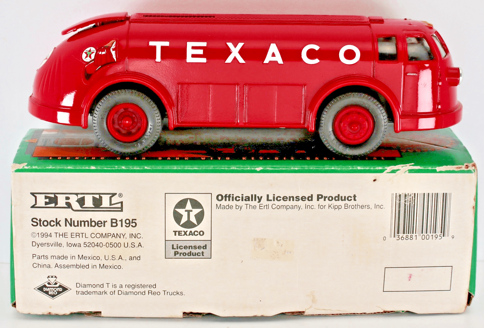 ERTL ~ TEXACO 1934 DIAMOND T TANKER ~ "DOODLE BUG" ~ Coin Bank - Thumbnail 2