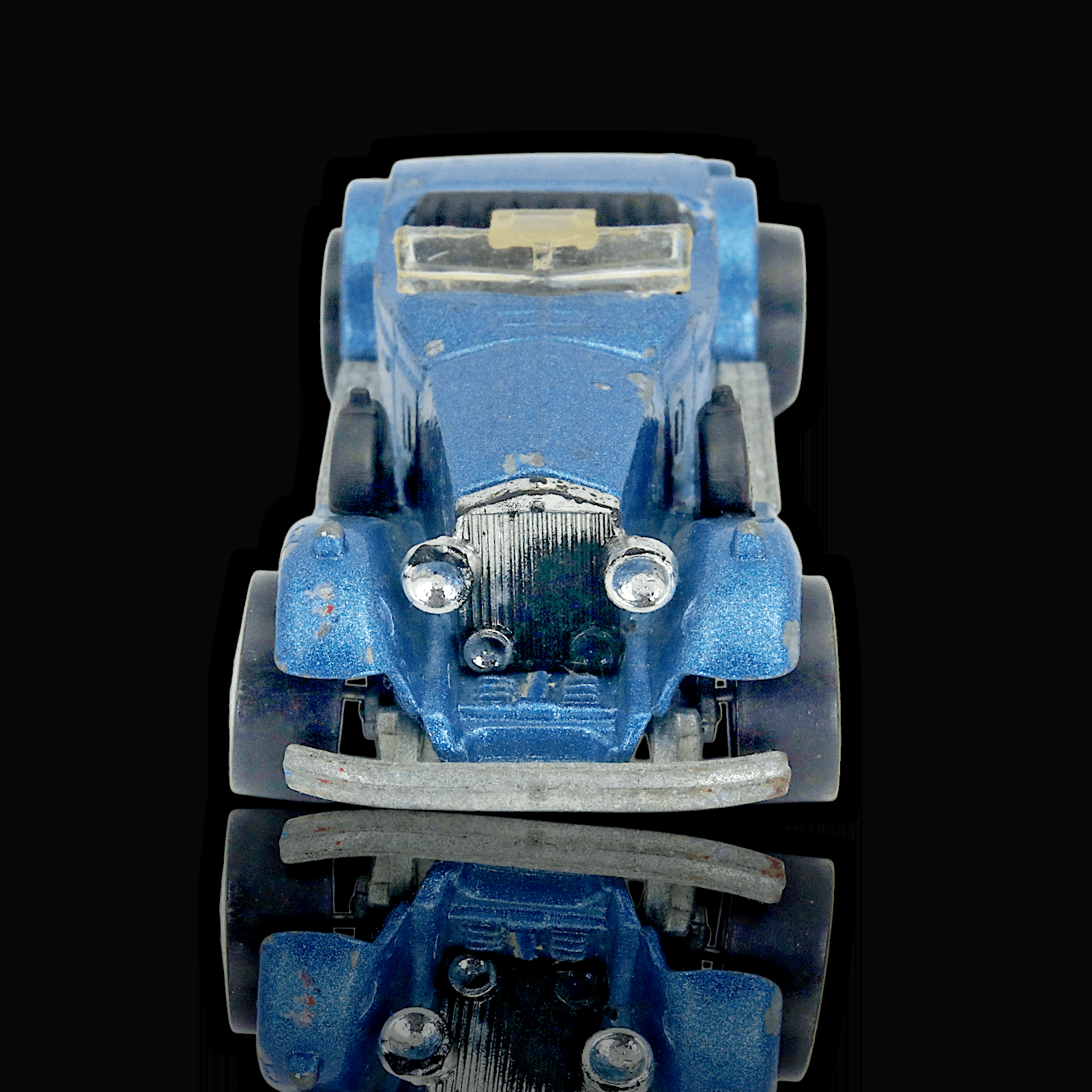 Hot Wheels 1982 ROLLS ROYCE PHANTOM II ~ Blue Metal Flake ~ Whitewalls ~ 1/64 - Thumbnail 5