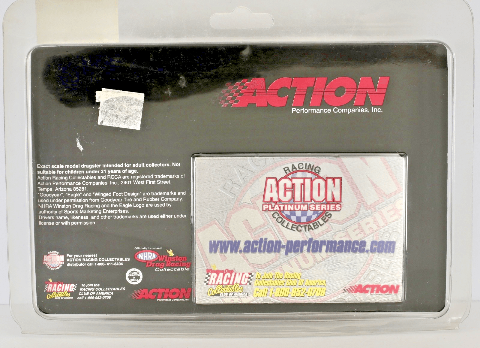 Action Platinum ~ 1996 Blaine Johnson Travers ~ NHRA Top Fuel Dragster ~ 1:64 - Thumbnail 2