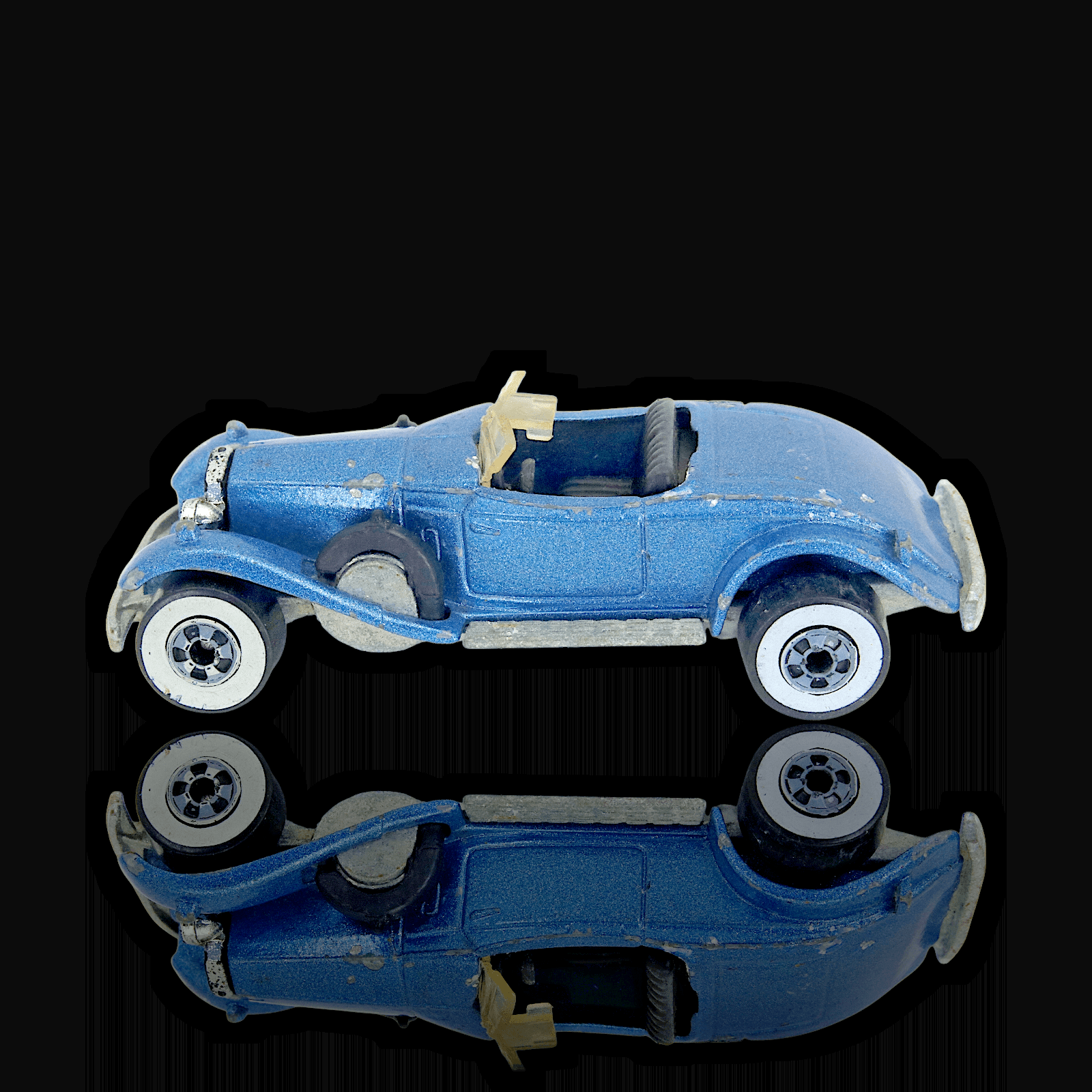 Hot Wheels 1982 ROLLS ROYCE PHANTOM II ~ Blue Metal Flake ~ Whitewalls ~ 1/64 - Thumbnail 2