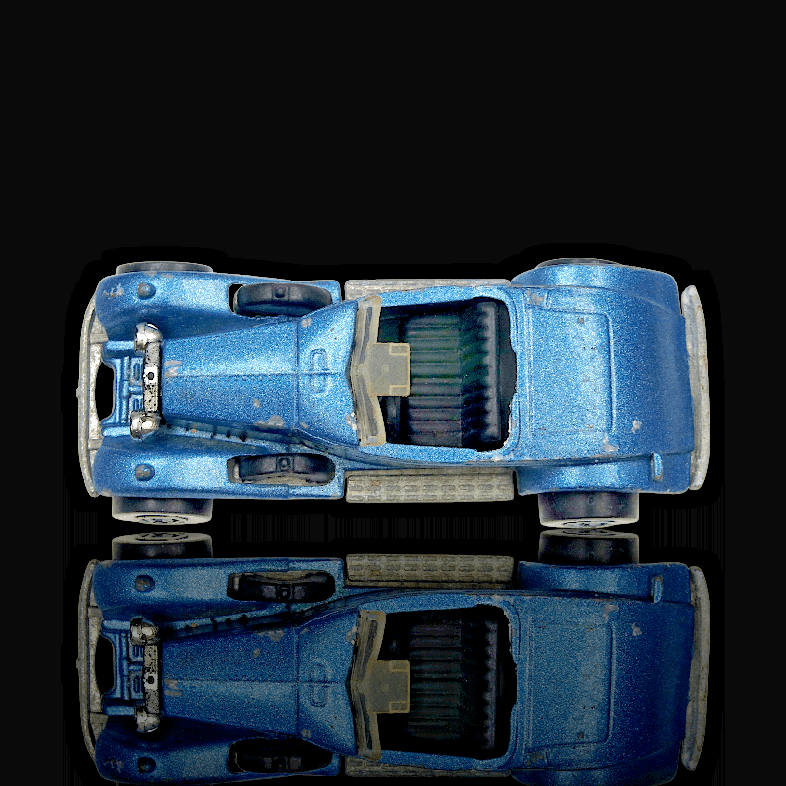 Hot Wheels 1982 ROLLS ROYCE PHANTOM II ~ Blue Metal Flake ~ Whitewalls ~ 1/64 - Thumbnail 6