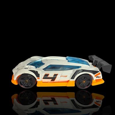 HOT WHEELS 2016 SUPER BLITZEN ~ White ~ From Track Builder 5-pack - Thumbnail 2