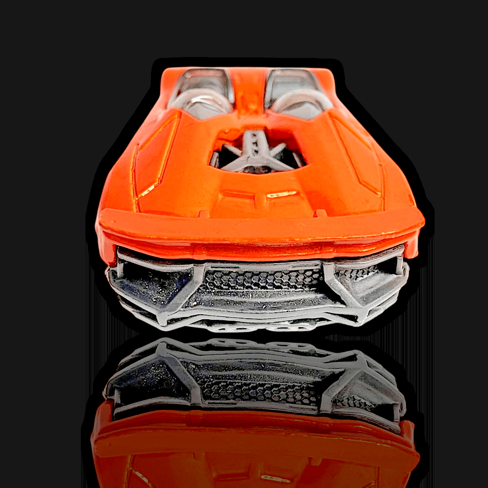 Hot Wheels 2019 LAMBORGHINI AVENTADOR J ~ Orange w/Black Stripes HW Exotics - Thumbnail 4