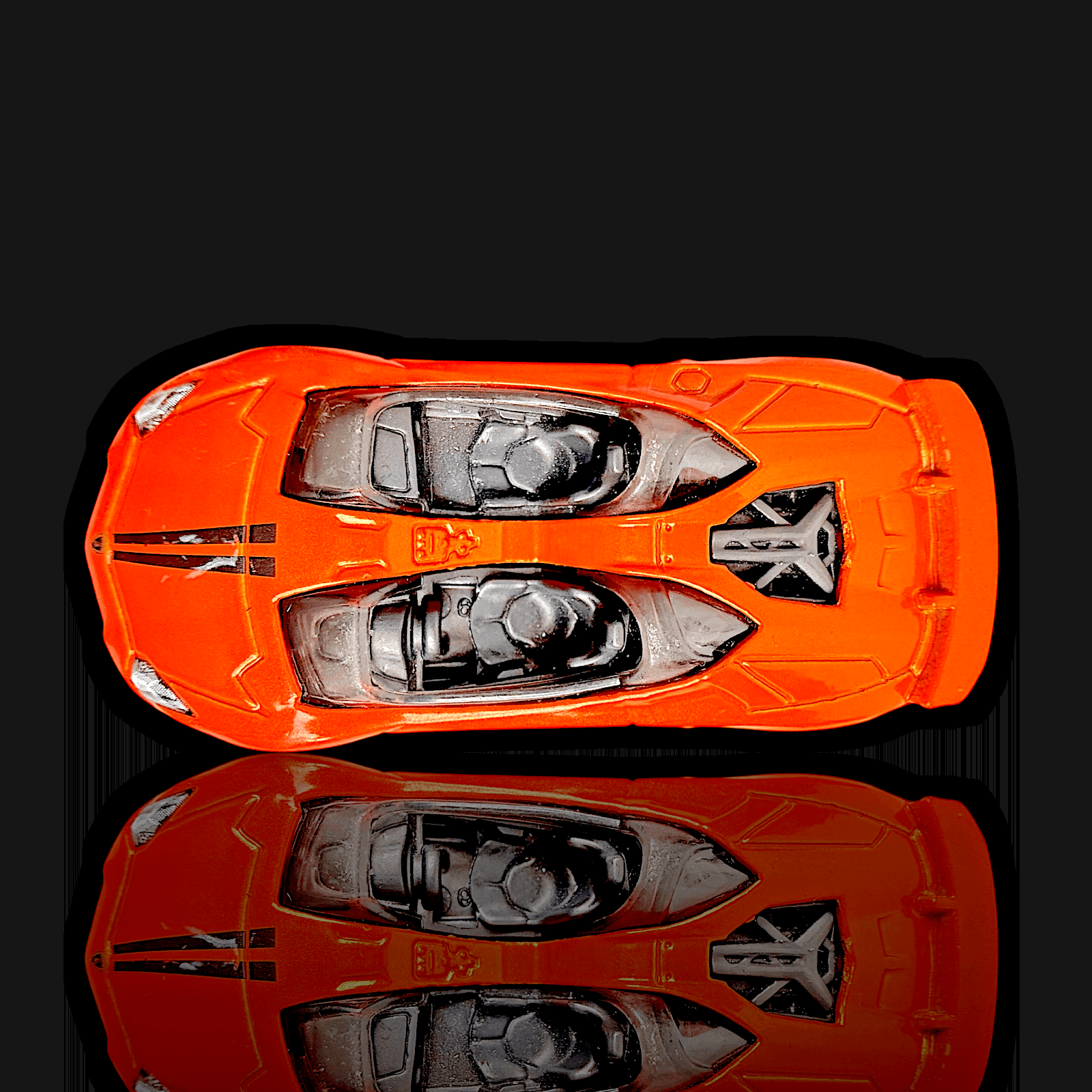 Hot Wheels 2019 LAMBORGHINI AVENTADOR J ~ Orange w/Black Stripes HW Exotics - Thumbnail 3