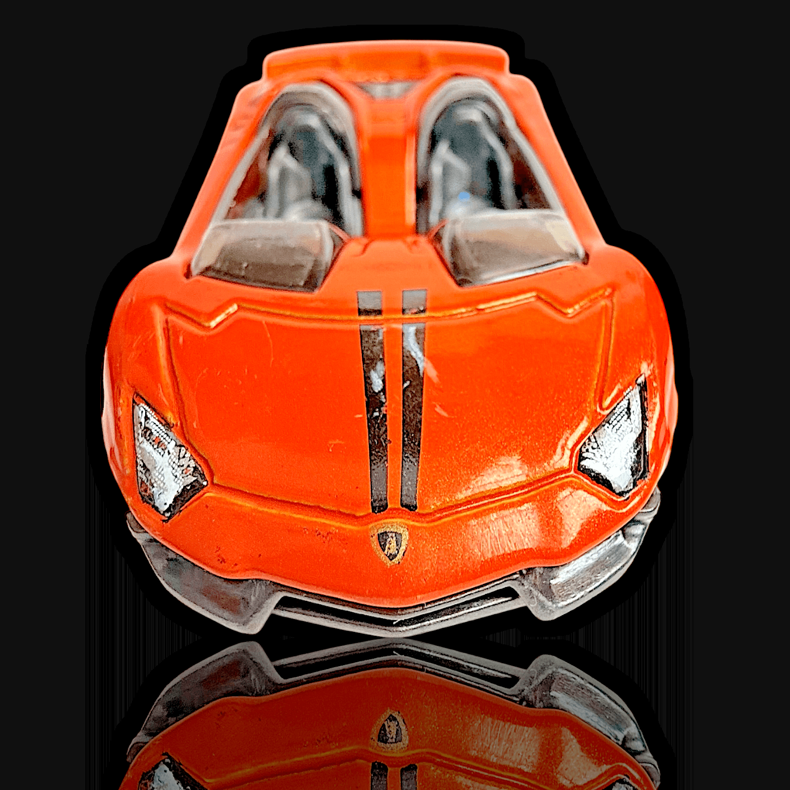 Hot Wheels 2019 LAMBORGHINI AVENTADOR J ~ Orange w/Black Stripes HW Exotics - Thumbnail 6