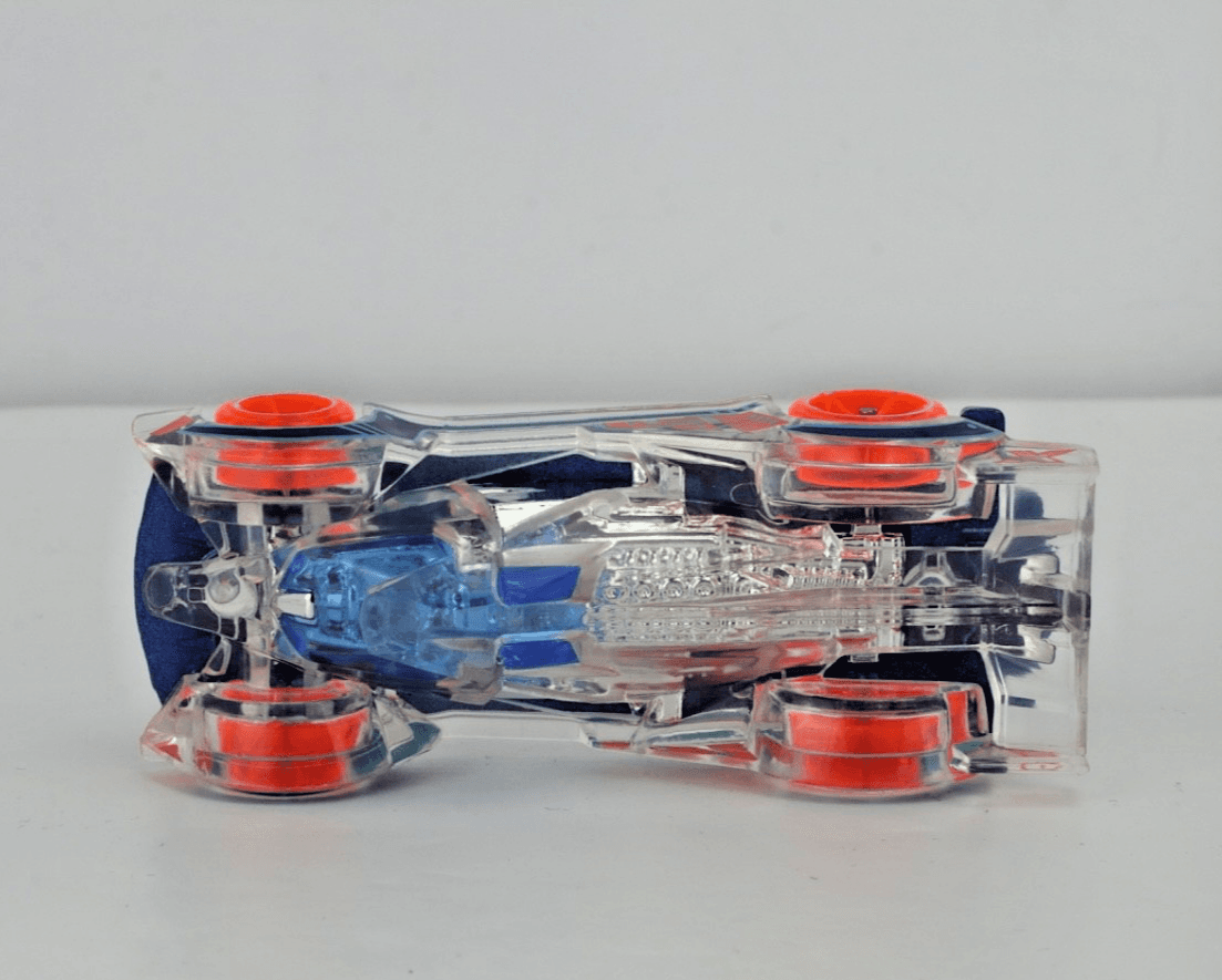 2013 Hot Wheels ~ HI-TECH MISSLE ~ X-Raycers Series ~ Clear Blue Orange 1:64 - Thumbnail 7