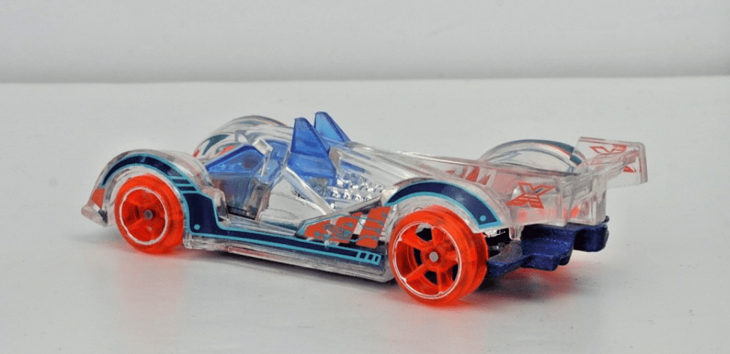 2013 Hot Wheels ~ HI-TECH MISSLE ~ X-Raycers Series ~ Clear Blue Orange 1:64 - Thumbnail 5