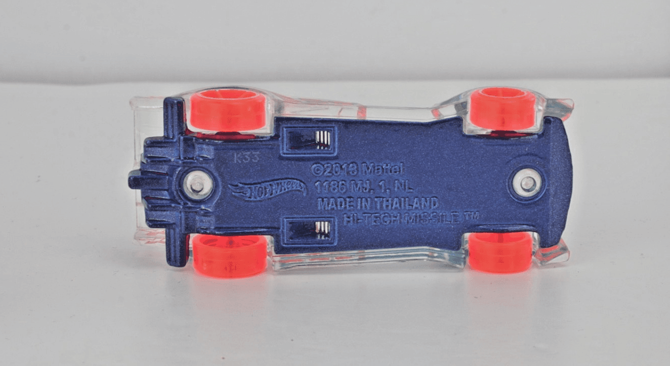 2013 Hot Wheels ~ HI-TECH MISSLE ~ X-Raycers Series ~ Clear Blue Orange 1:64 - Thumbnail 10
