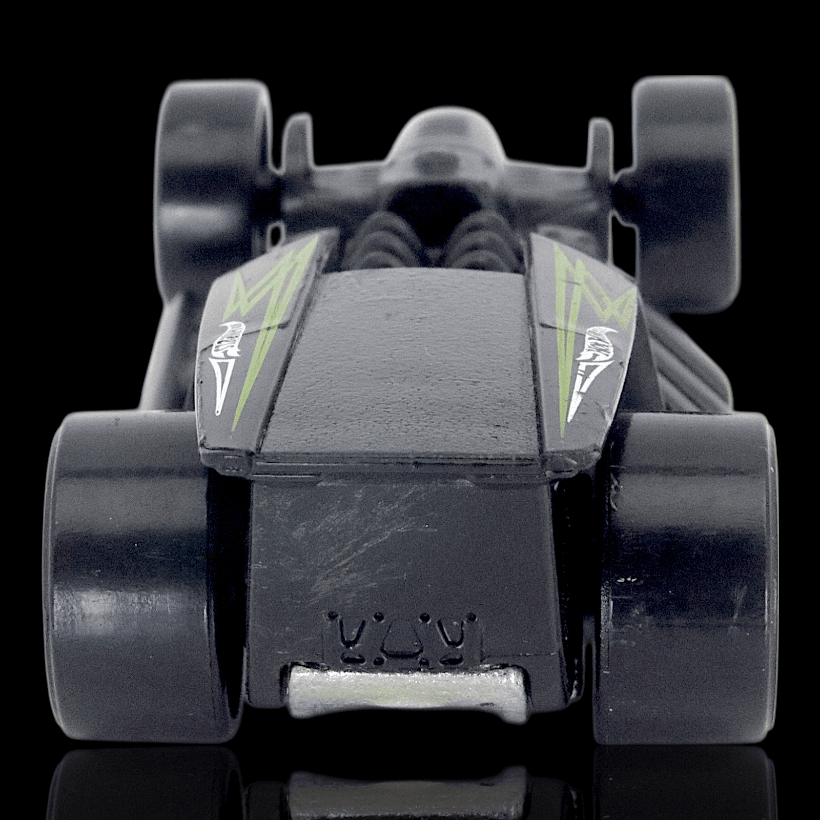 Hot Wheels 2015 Z-ROD ~ Black W/ Green Racing Stripes And Green Trim Wheels - Thumbnail 6