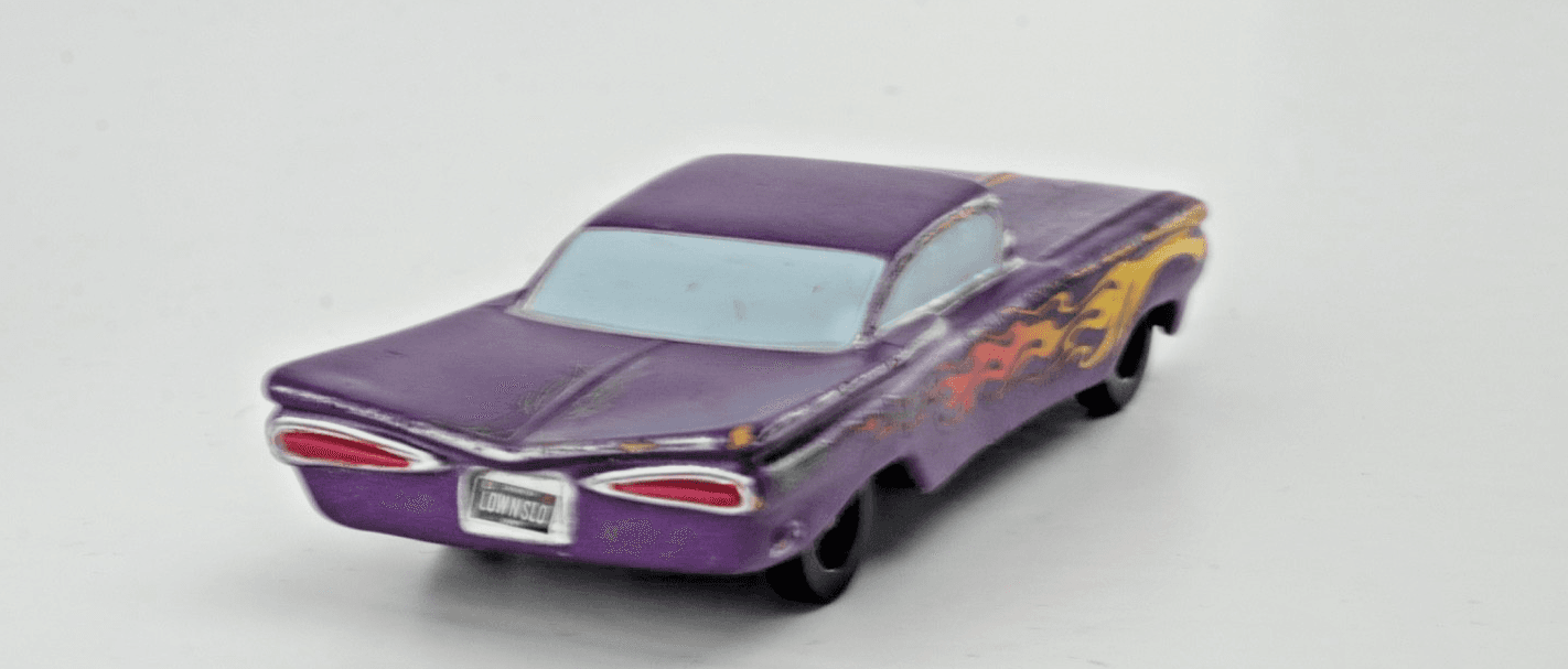 Disney Pixar Cars ~ PURPLE RAMONE ~ 1959 Chevy Impala ~ Plastic 1:55 - Thumbnail 6