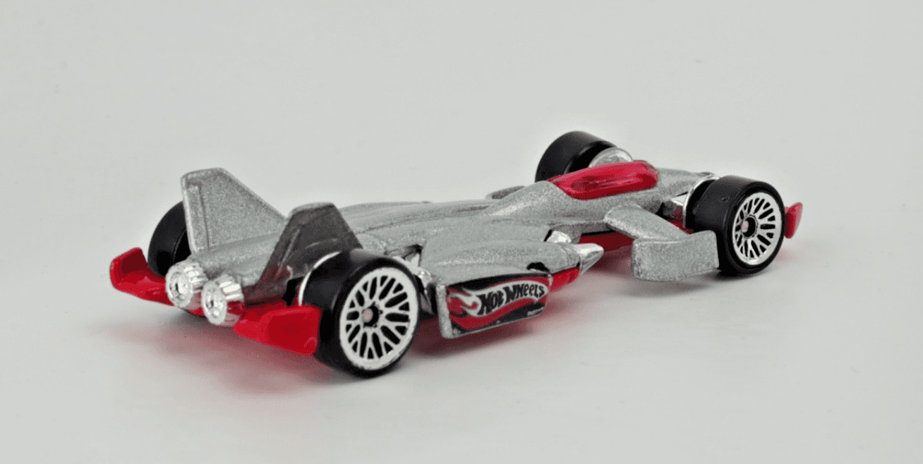 2001 Hot Wheels First Editions ~ JET THREAT 3.0 ~ Silver Diecast Car #034 - Thumbnail 6