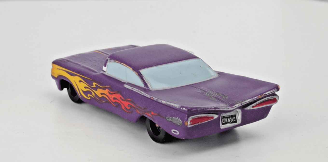 Disney Pixar Cars ~ PURPLE RAMONE ~ 1959 Chevy Impala ~ Plastic 1:55 - Thumbnail 5