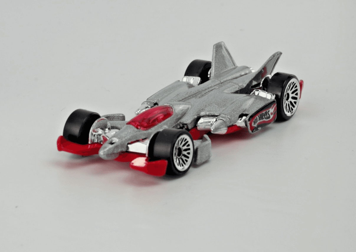 2001 Hot Wheels First Editions ~ JET THREAT 3.0 ~ Silver Diecast Car #034 - Thumbnail 2