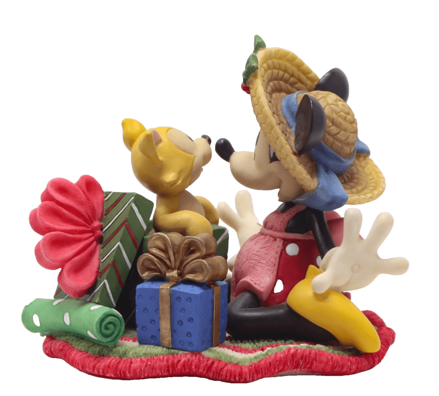 VTG Disney Enesco Minnie Mouse Wrapping Gifts “Wrapped to Purr-fection” Figurine - Thumbnail 2