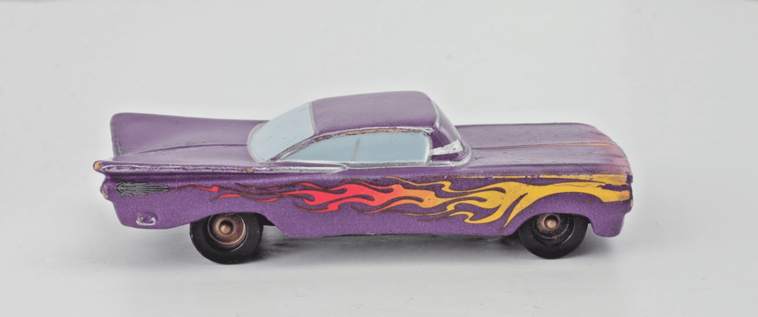 Disney Pixar Cars ~ PURPLE RAMONE ~ 1959 Chevy Impala ~ Plastic 1:55 - Thumbnail 3