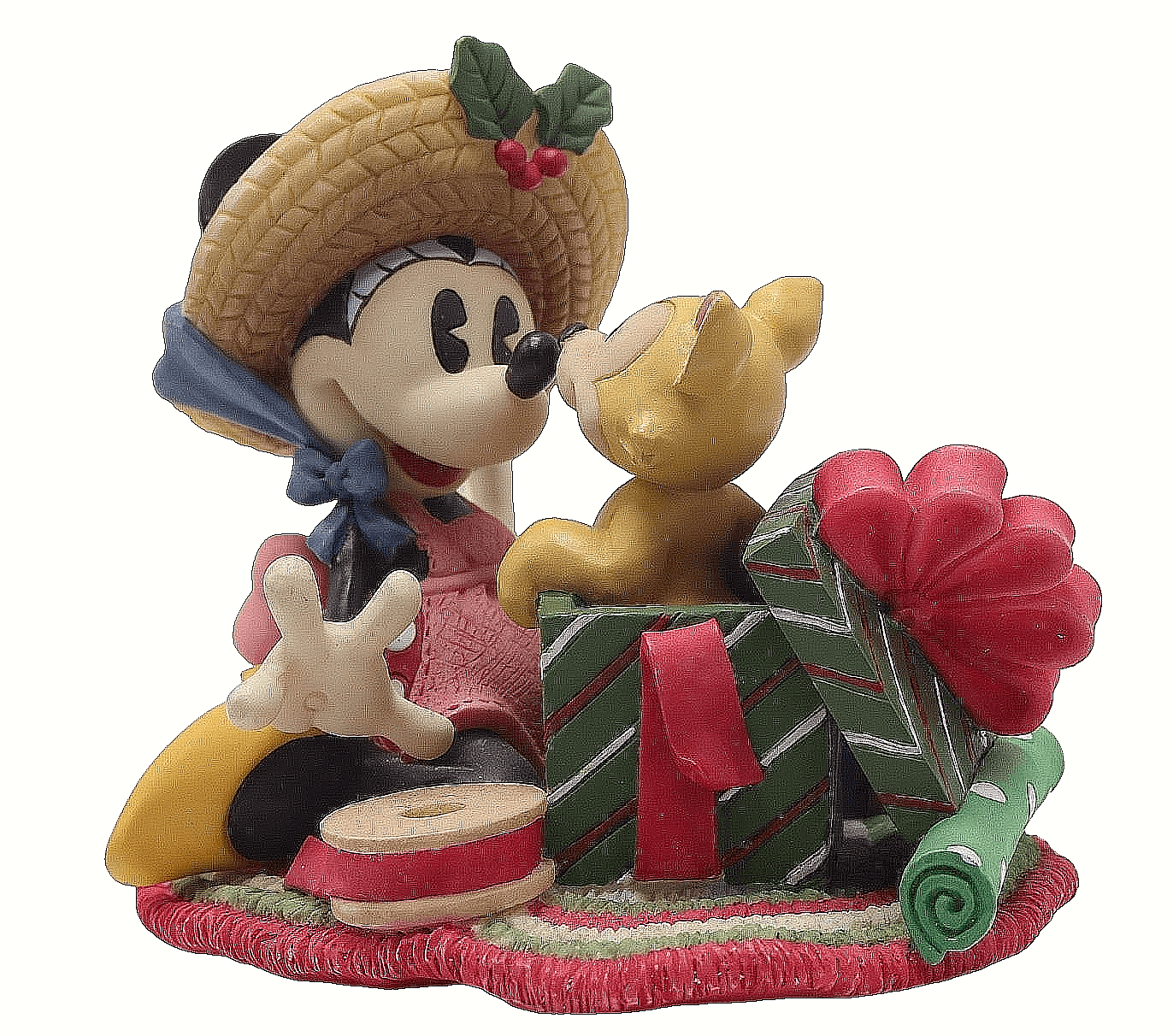VTG Disney Enesco Minnie Mouse Wrapping Gifts “Wrapped to Purr-fection” Figurine