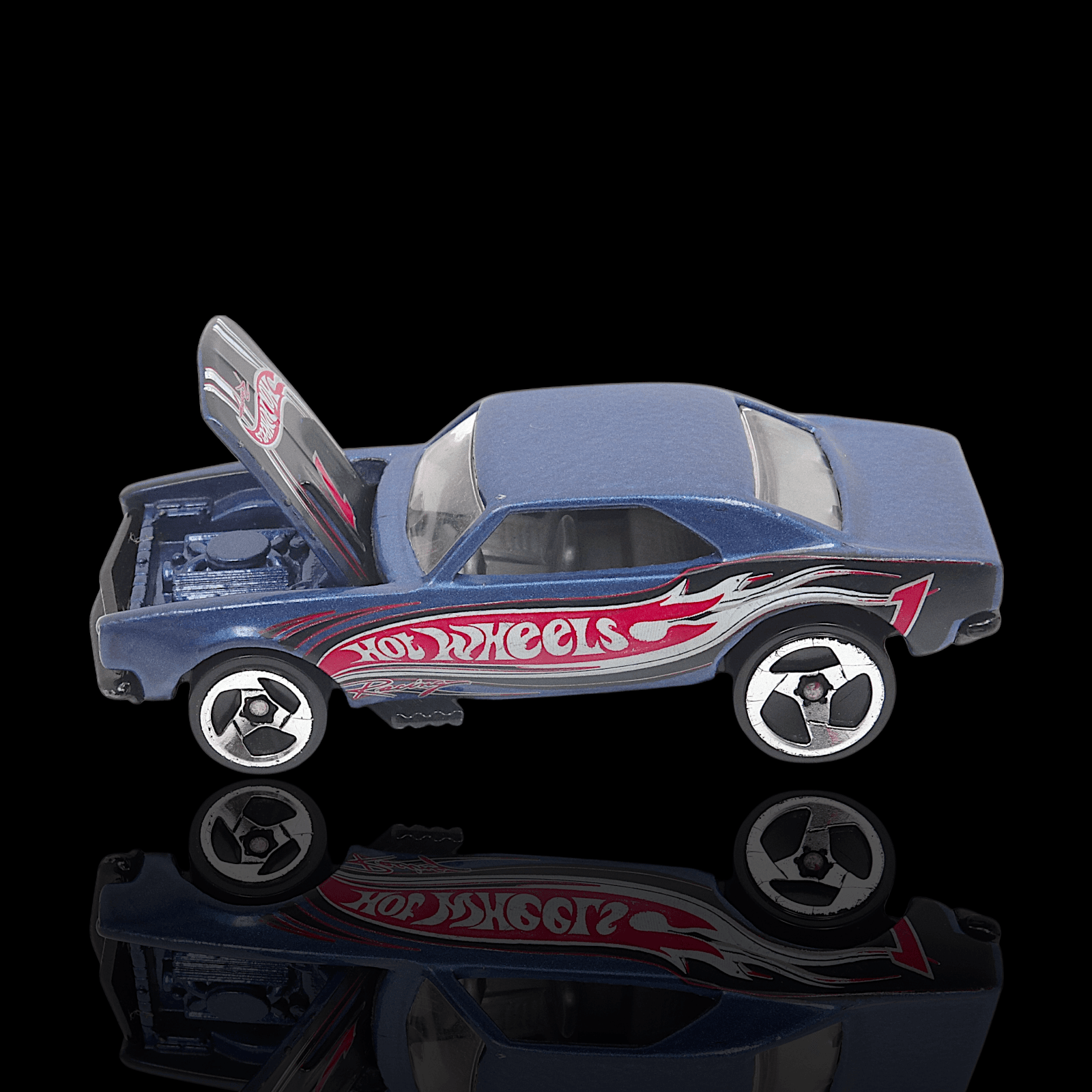 Hot Wheels 1967 Camaro ~ 1998 Race Team IV ~ #725 ~ Blue Diecast - Thumbnail 5