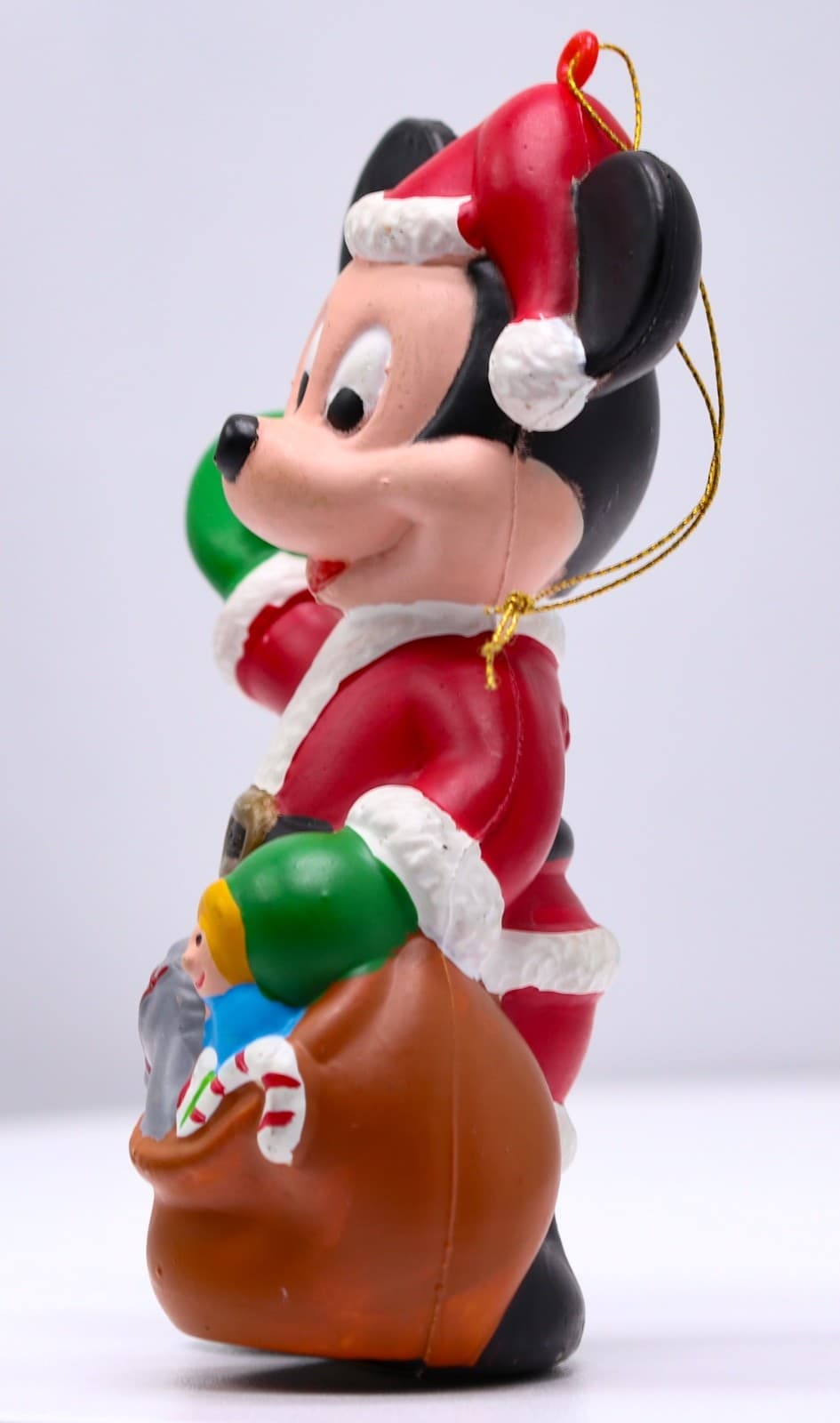 Disney Mickey Mouse Blow Mold Christmas Ornament Plastic 3 3/4" - Thumbnail 2