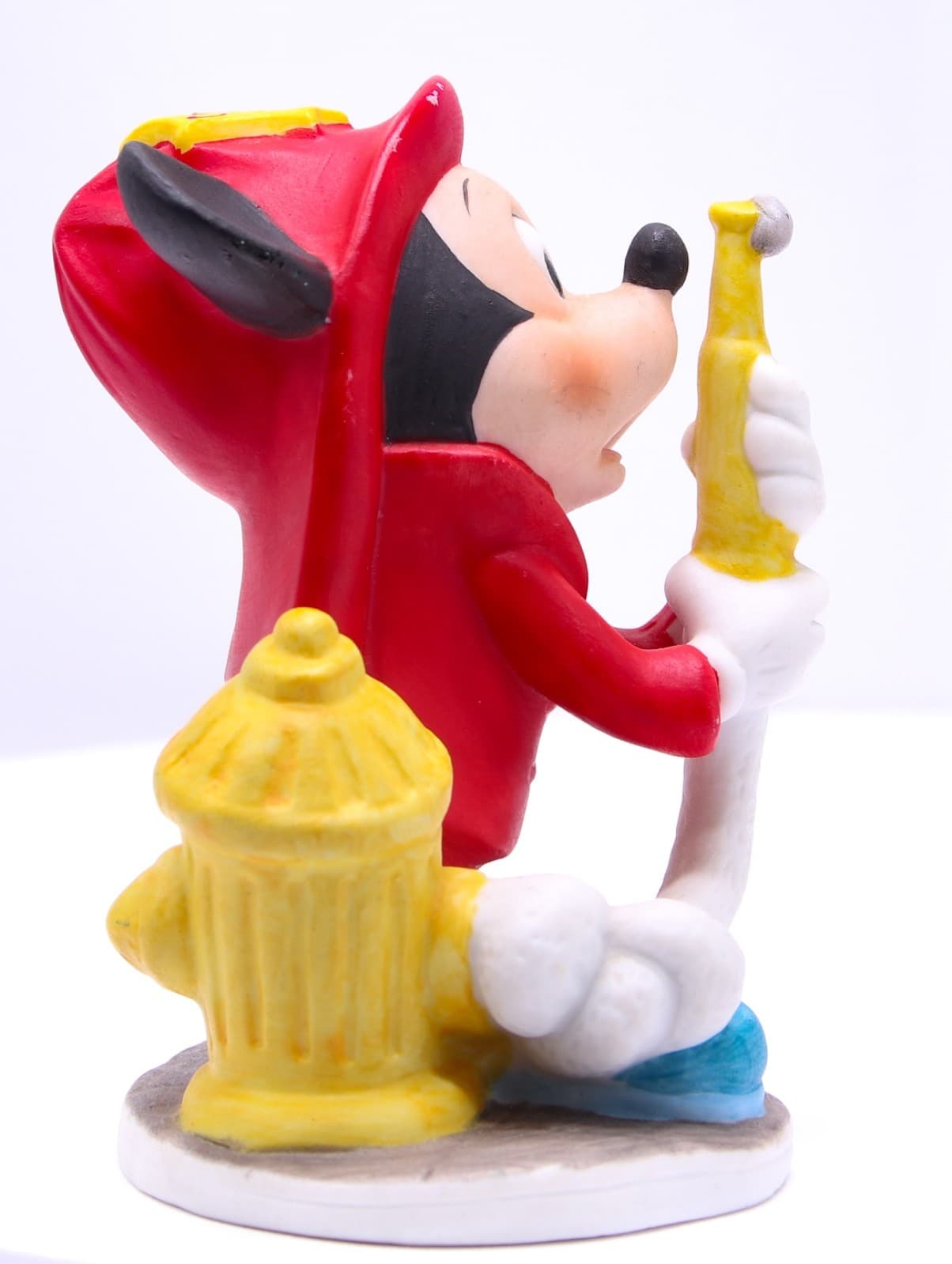 Vintage Walt Disney Productions Mickey Mouse Fire Chief Figurine w/ Hydrant - Thumbnail 4