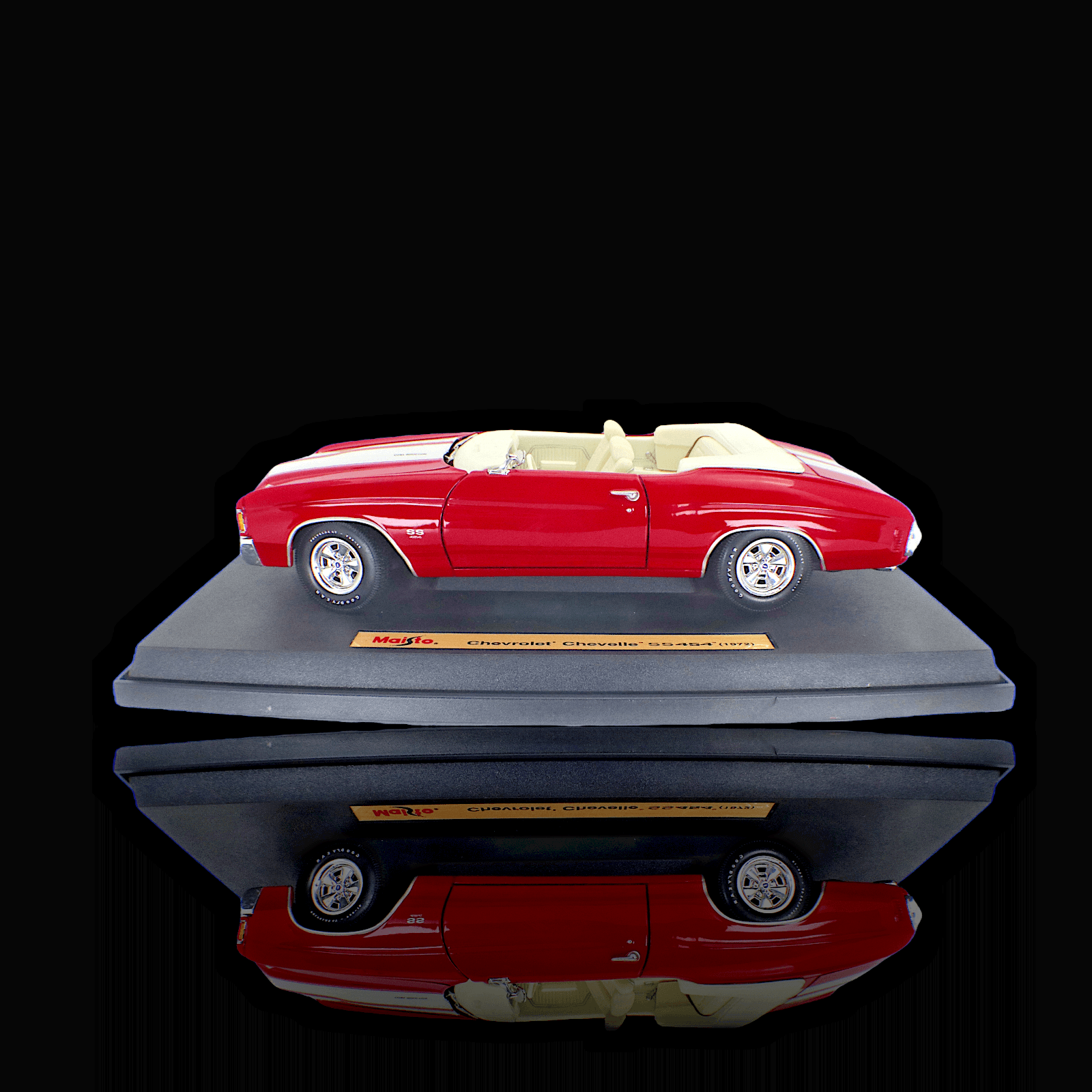 Maisto 1972 CHEVY CHEVELLE SS 454 Convertible ~ Diecast ~ Red ~ 1:18 - Thumbnail 2