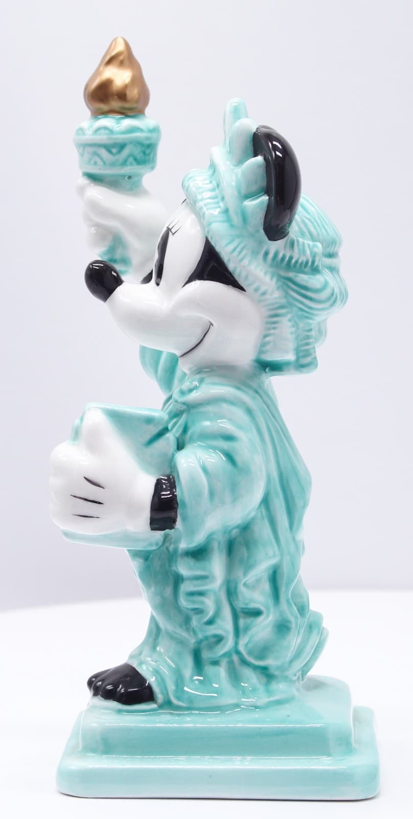 Disney China Minnie Mouse Statue of Liberty Figurine New York Souvenir Aqua 5” - Thumbnail 2