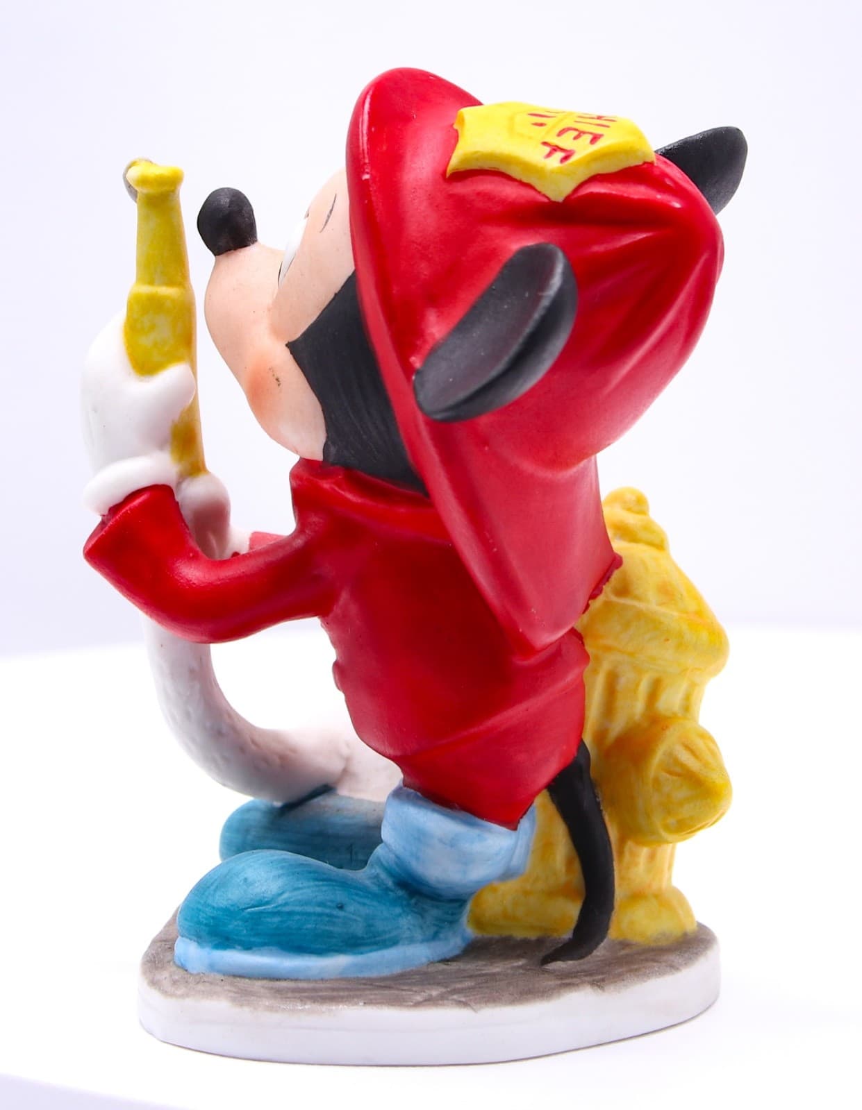 Vintage Walt Disney Productions Mickey Mouse Fire Chief Figurine w/ Hydrant - Thumbnail 2