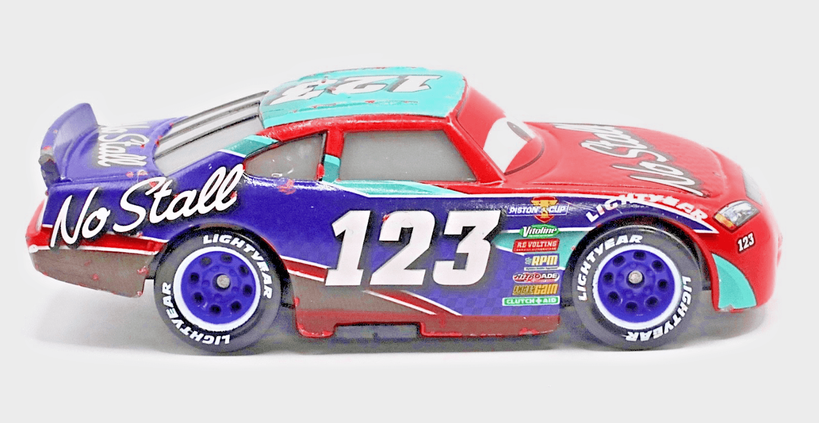 Mattel Disney Pixar Cars ~ TODD MARCUS No Stall #123 ~ Piston Cup 1:55 Diecast - Thumbnail 5