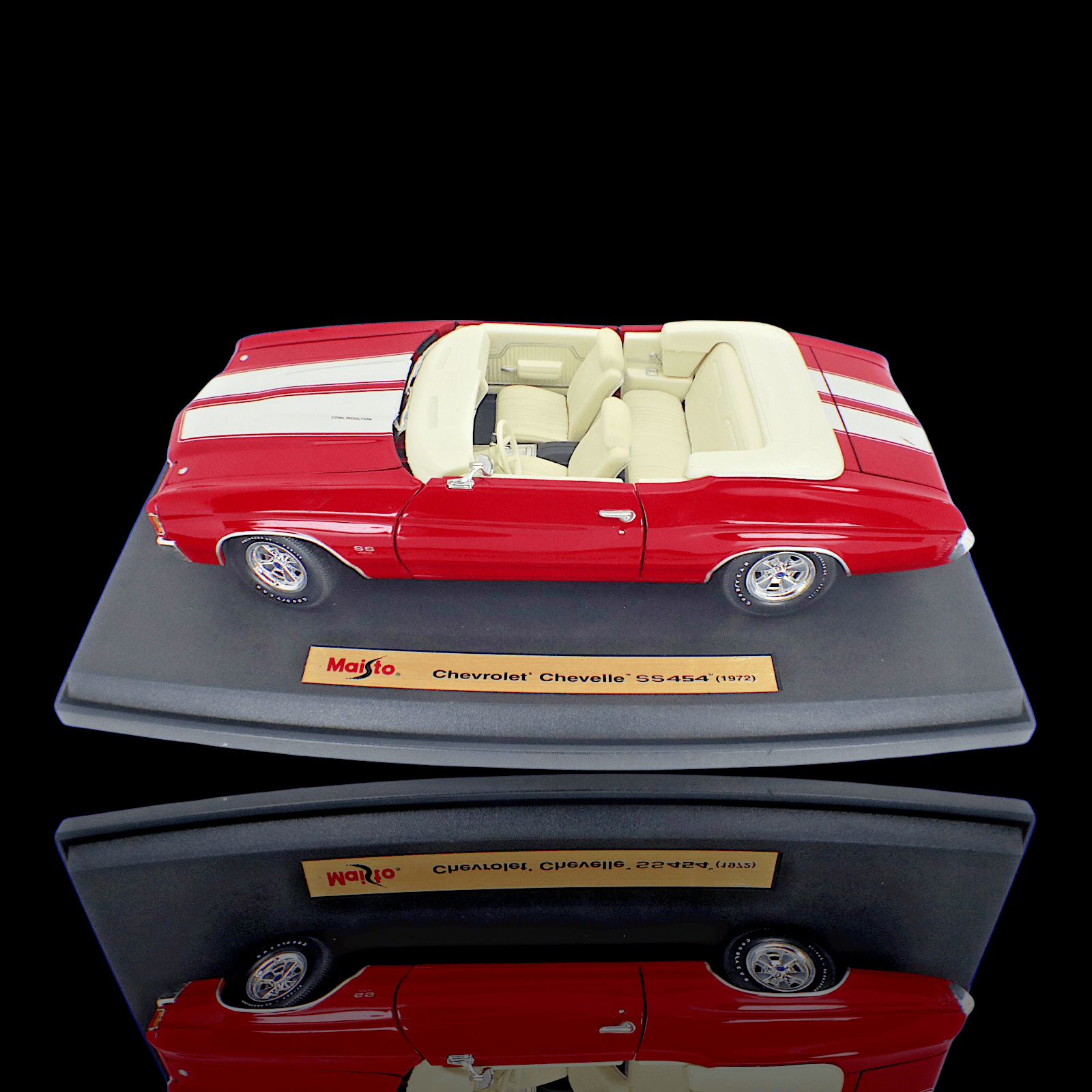 Maisto 1972 CHEVY CHEVELLE SS 454 Convertible ~ Diecast ~ Red ~ 1:18 - Thumbnail 12
