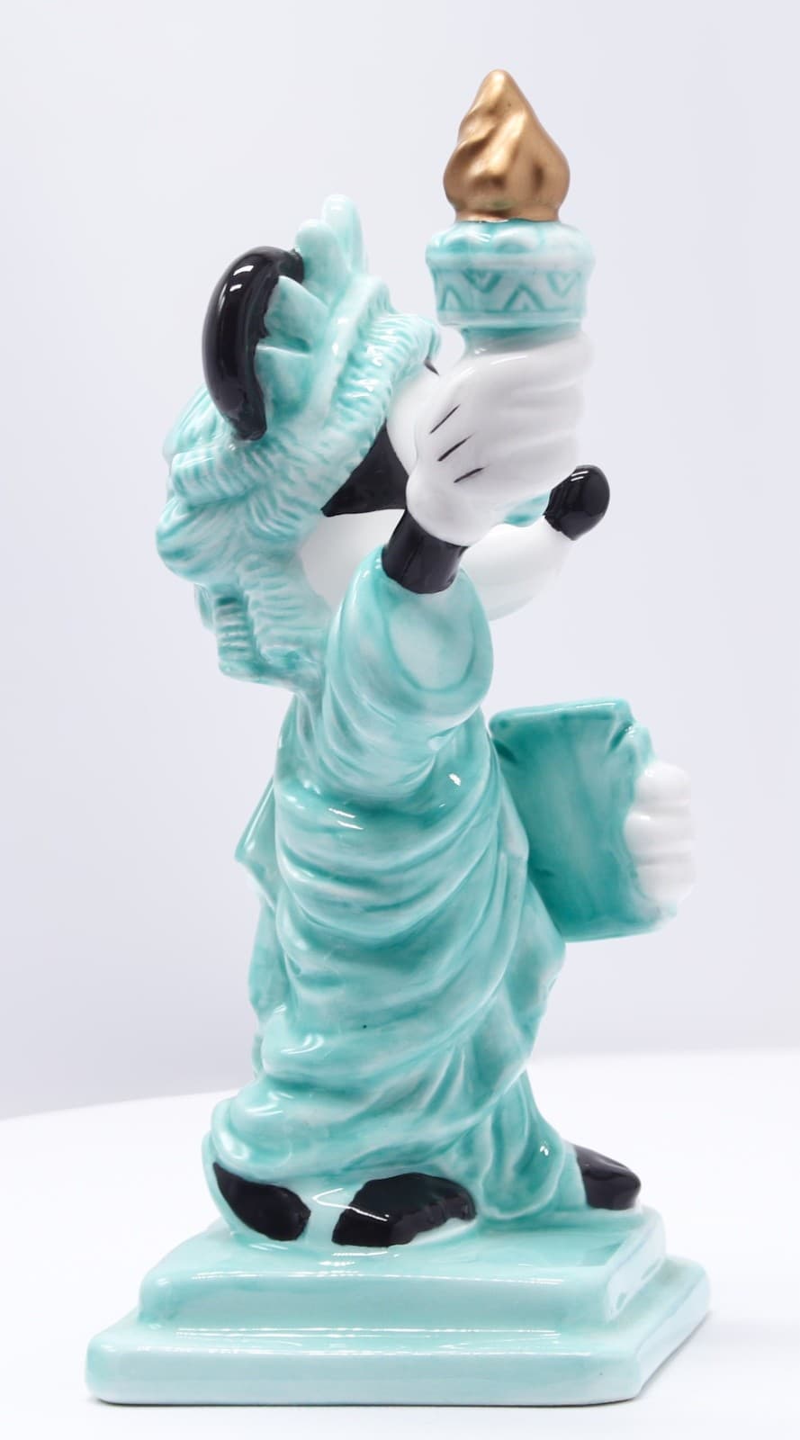 Disney China Minnie Mouse Statue of Liberty Figurine New York Souvenir Aqua 5” - Thumbnail 4