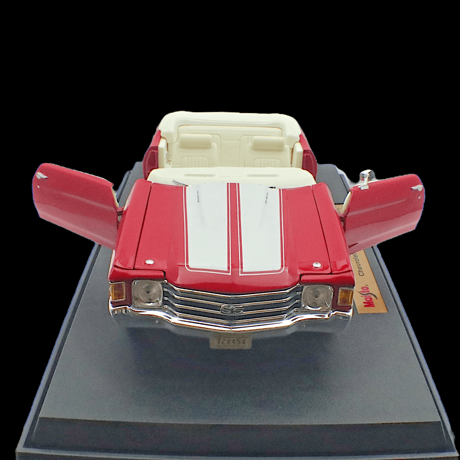 Maisto 1972 CHEVY CHEVELLE SS 454 Convertible ~ Diecast ~ Red ~ 1:18 - Thumbnail 3