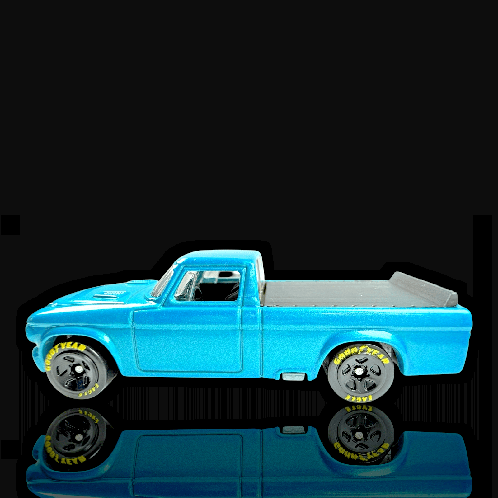 2010 Hot Wheels 1963 STUDEBAKER CHAMP ~ VINTAGE ~ Blue ~ Goodyear Tires 29/50 - Thumbnail 2