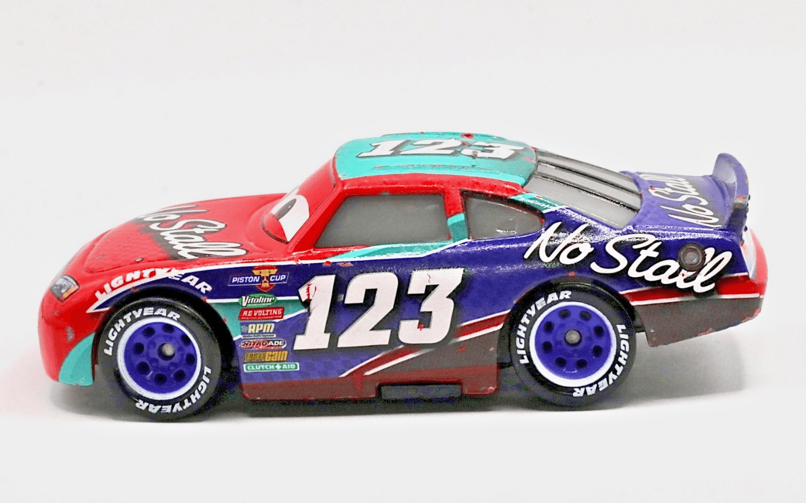 Mattel Disney Pixar Cars ~ TODD MARCUS No Stall #123 ~ Piston Cup 1:55 Diecast - Thumbnail 3