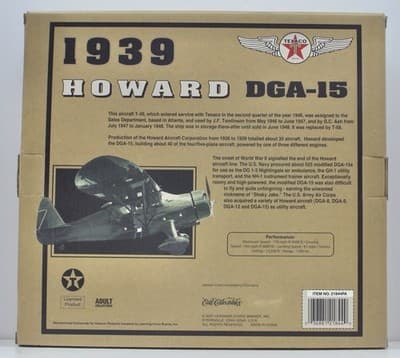 2007 ERTL WINGS OF TEXACO 1939 HOWARD DGA-15 TEXACO #T-49 DIE CAST-NEW - Thumbnail 18