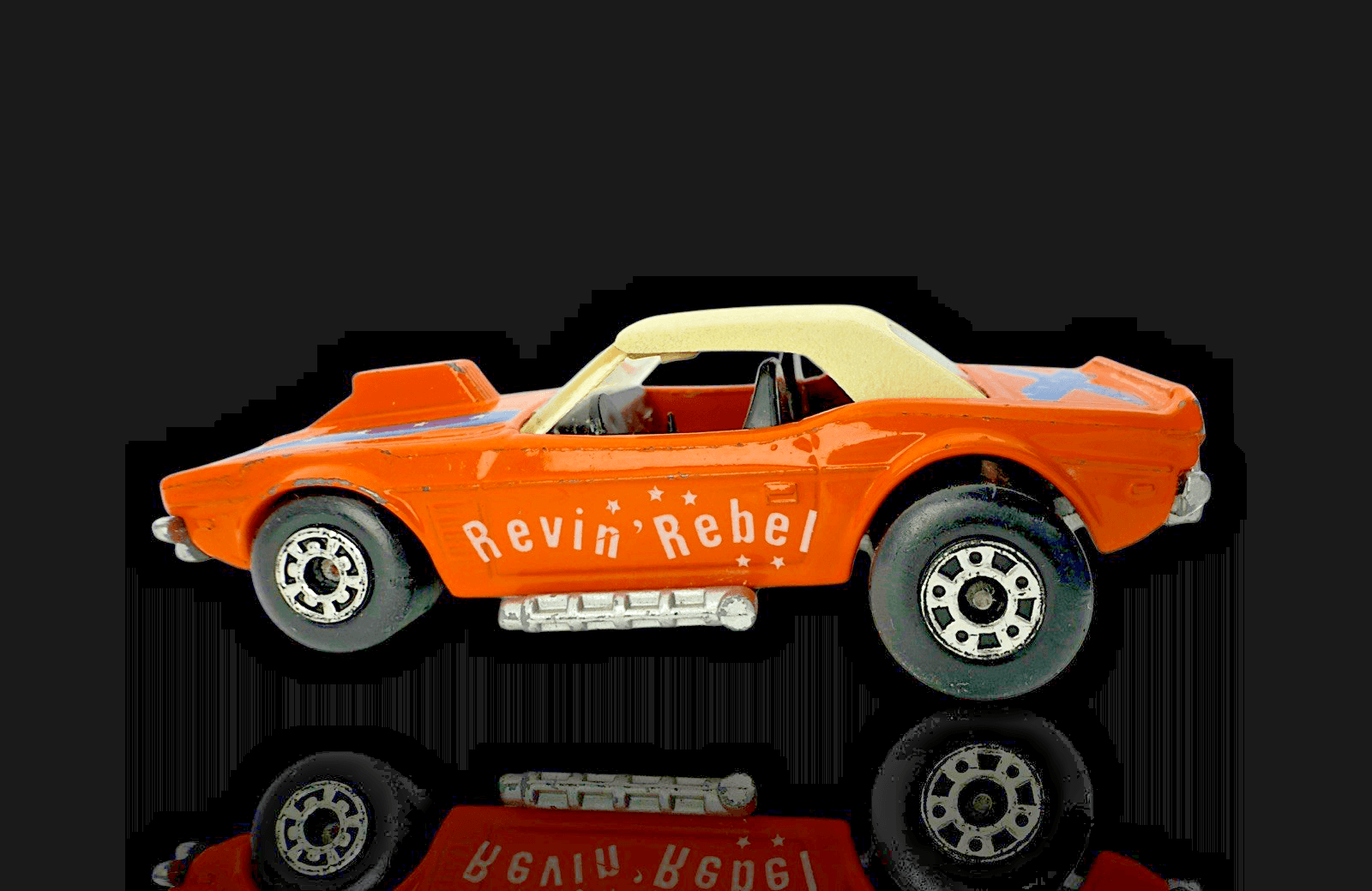 LESNEY ~ MATCHBOX ~ SUPERFAST 1974 DODGE CHALLENGER ~ REVIN REBEL ~ WHITE ROOF - Thumbnail 2