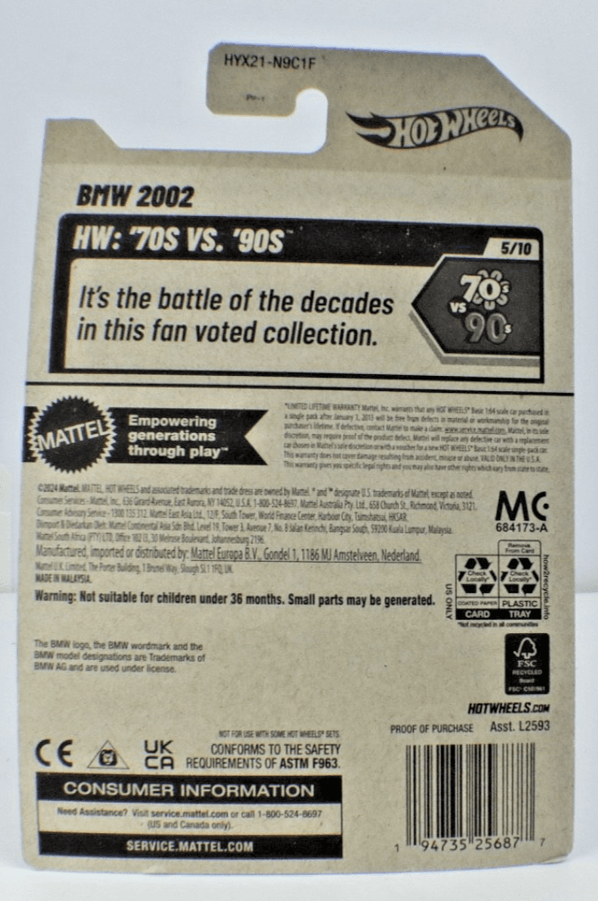 2025 Hot Wheels BMW 2002 HW: '70s vs '90s (5/10) #77/250 - Thumbnail 2
