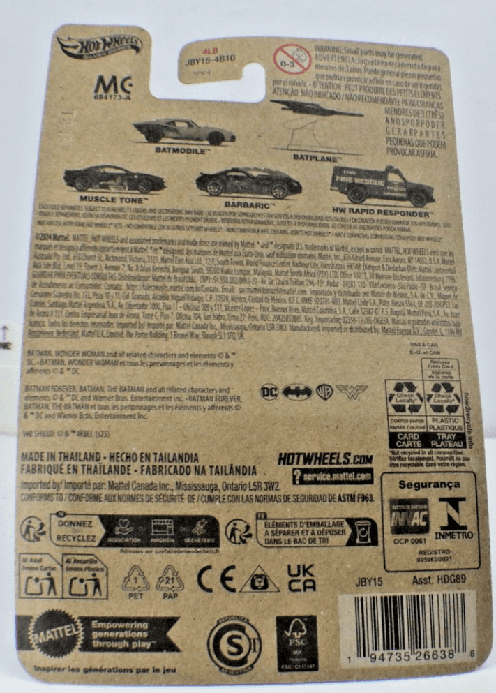 Hot Wheels ~ BARBARIC "CYBORG" ~ 2025 Batman Silver Series ~ 9/20 Diecast 1:64 - Thumbnail 2