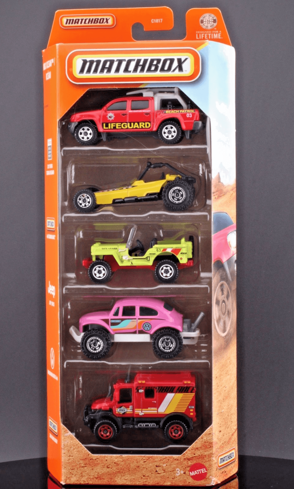 NEW 2026 Matchbox BEACH PATROL 5-Pack ~ Diecast Toy Cars Set 1/64